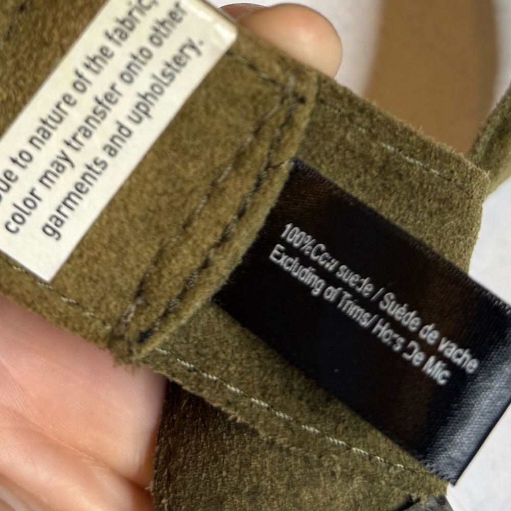 Free people western suede olive green belt - Picture 4 of 7